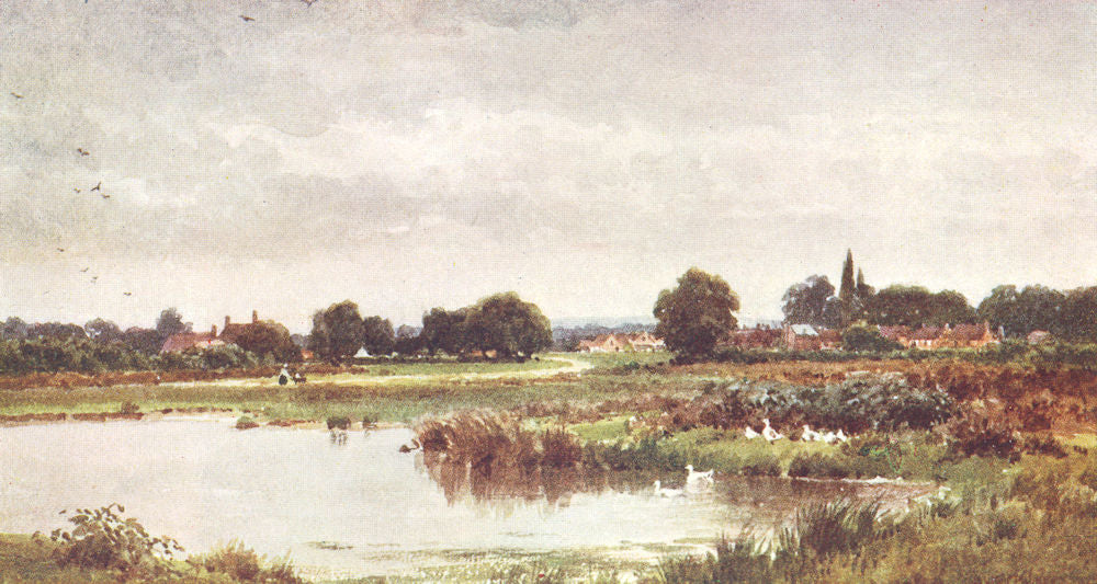 SURREY. Dunsfold, Cranleigh 1912 antique vintage print picture